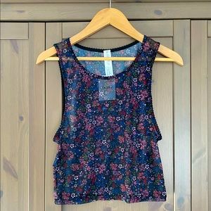 F21 | Mesh Flower Crop Tank